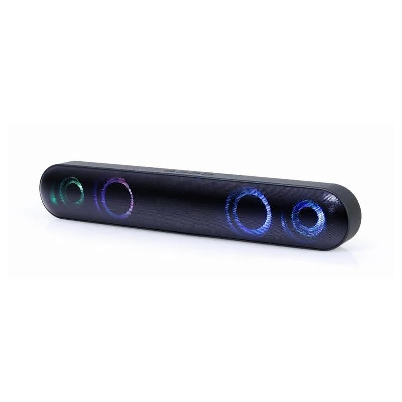 Coluna Gembird Barra sonido Bluetooth luz led negra